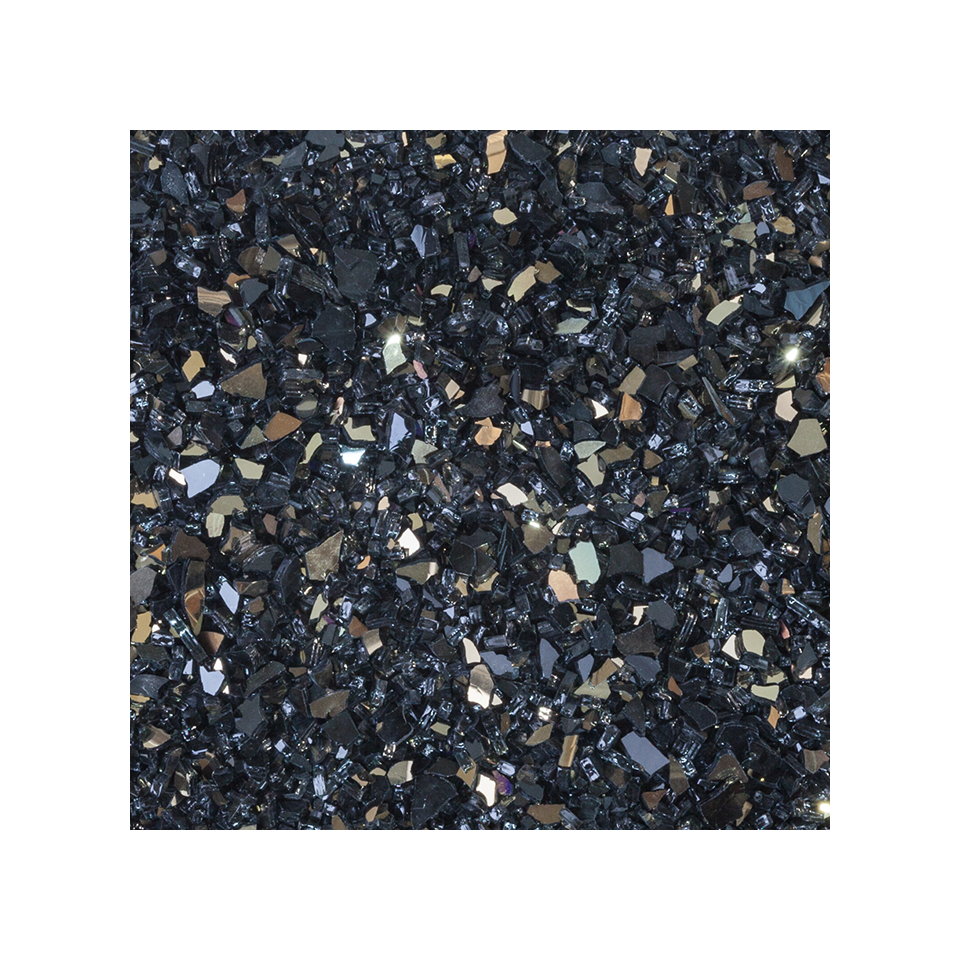 BLACK MIRRORED GLASS FIRE MEDIA