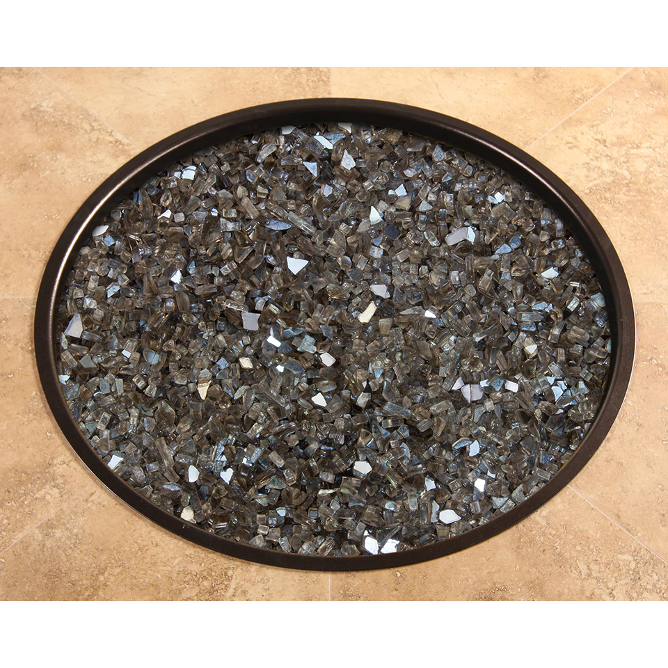 SMOKE MIRRORED GLASS FIRE MEDIA