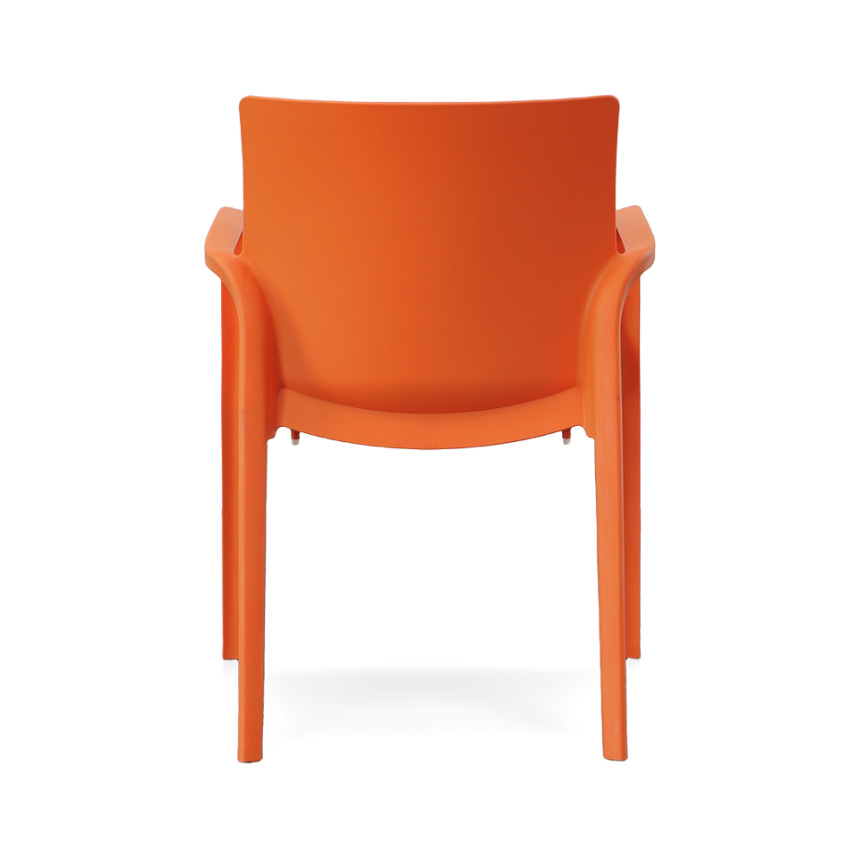 ALISSA STACKABLE ARM CHAIR, ORANGE