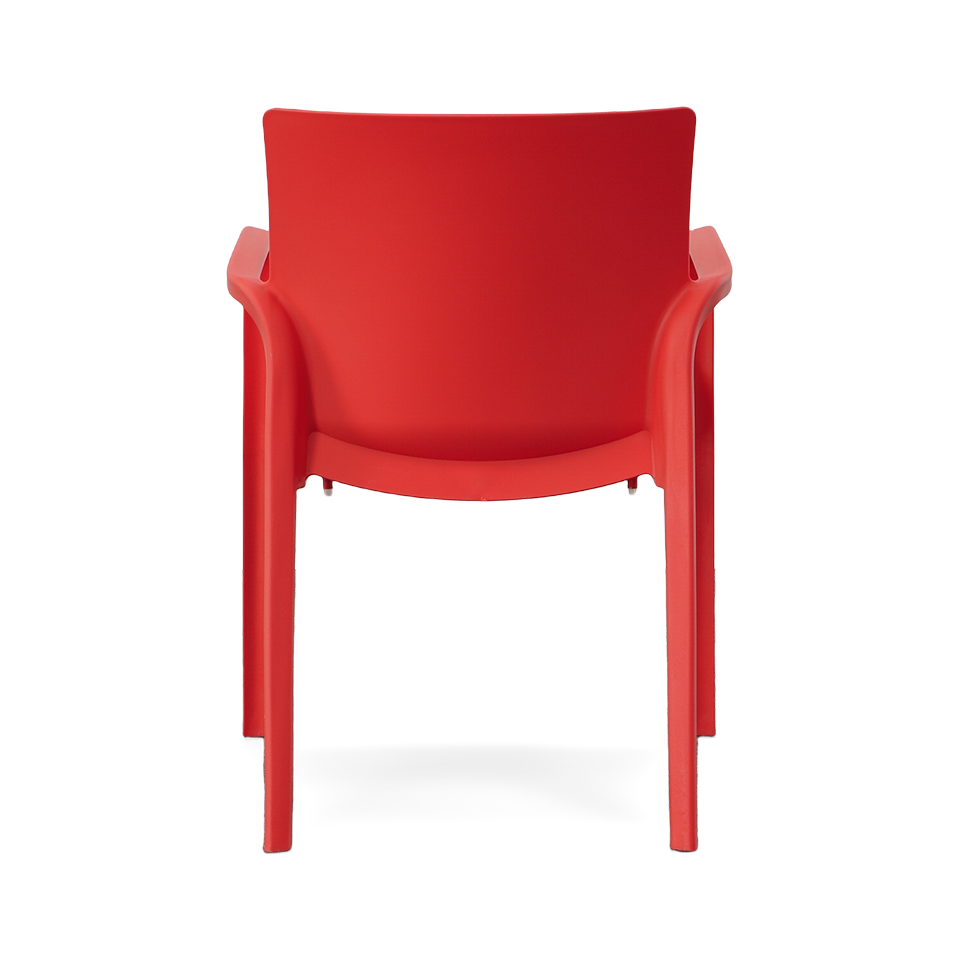 ALISSA STACKABLE ARM CHAIR, RED