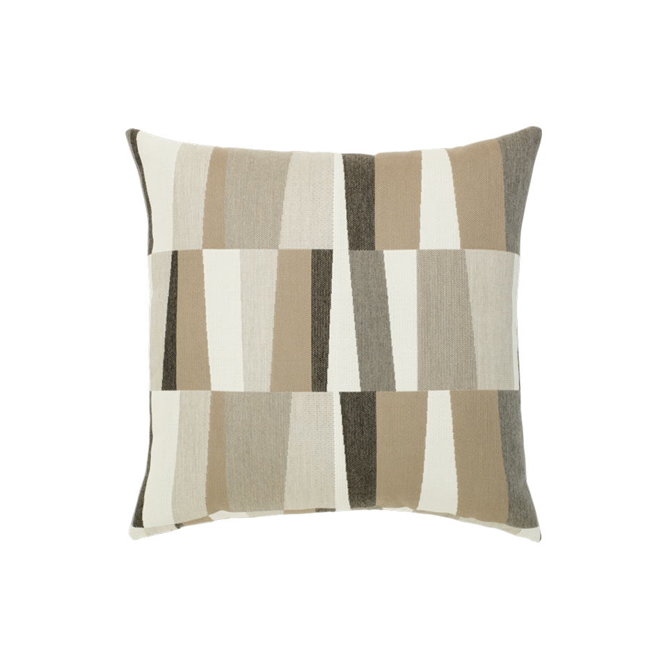 Strata Grigio 22 inch Square (a geometric pattern featuring shades of gray, white, and beige)