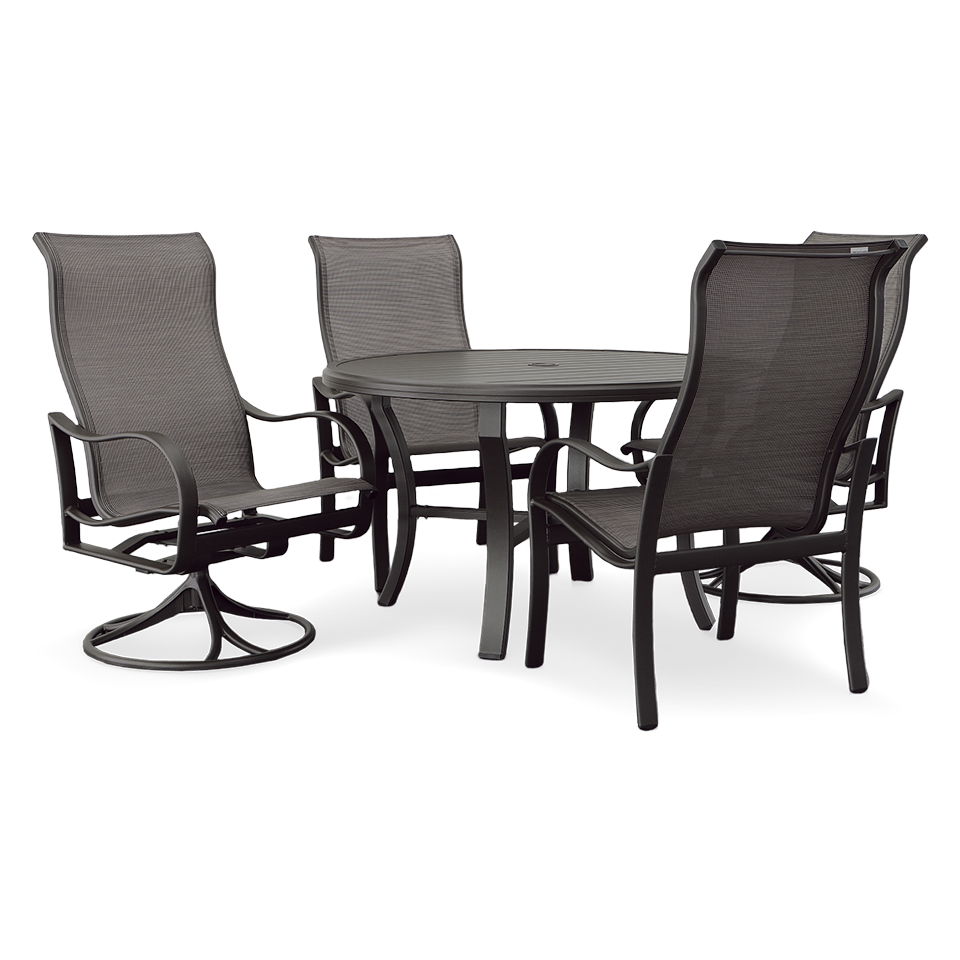 SHORELINE SLING HIGH BACK DINING CHAIR, GRAPHITE