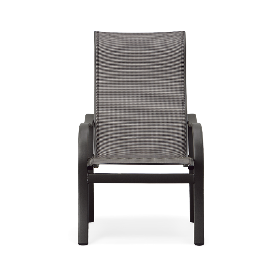 SHORELINE SLING HIGH BACK DINING CHAIR, GRAPHITE