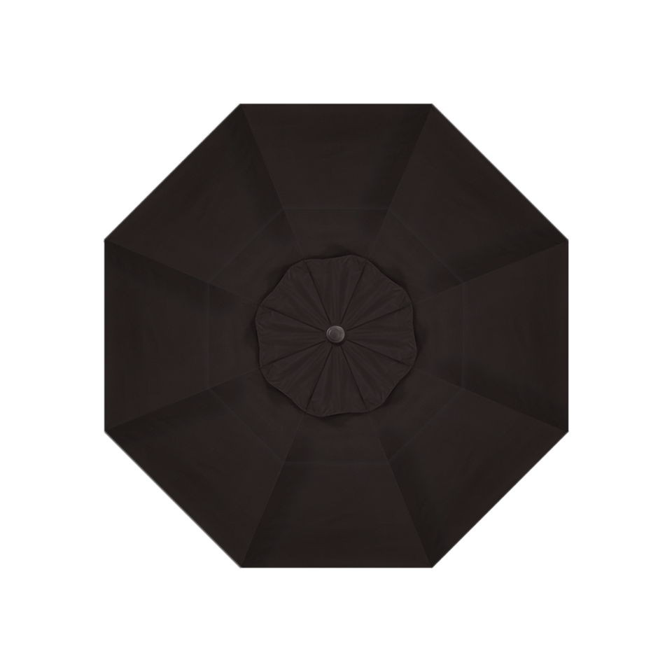 11' OCTAGON CANTILEVER UMBRELLA, BLACK