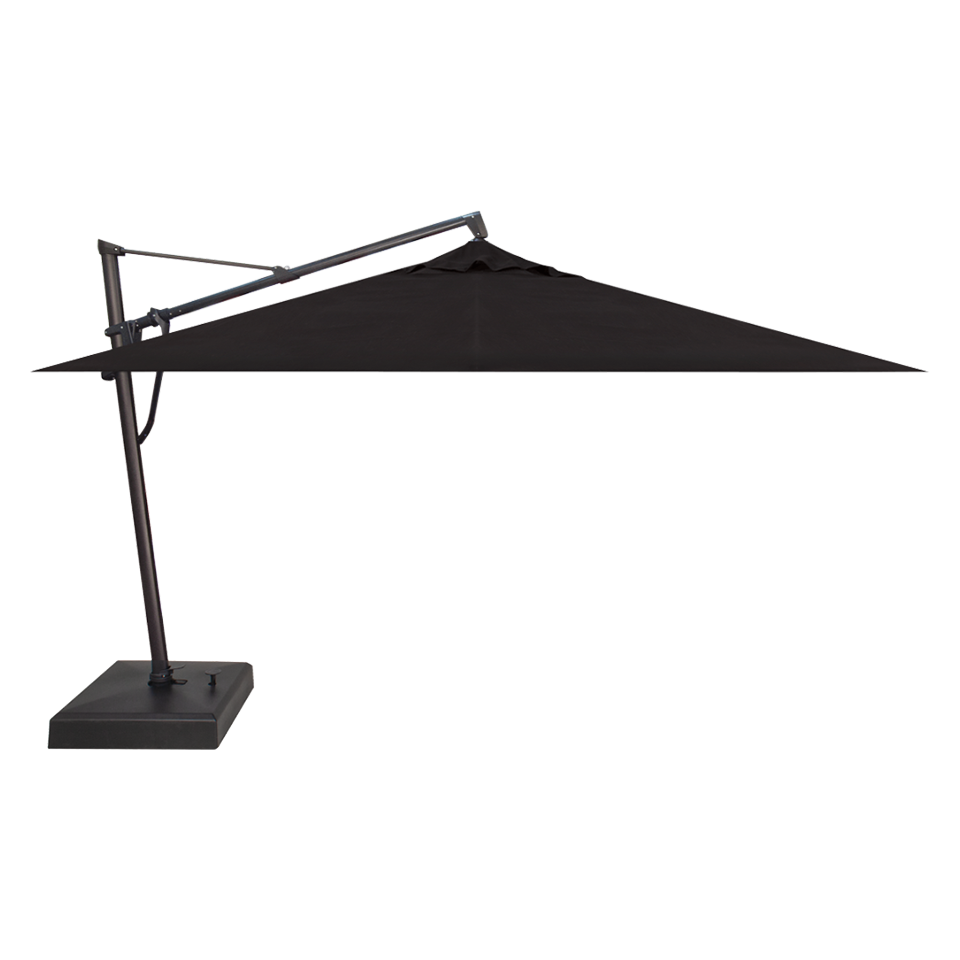 11.5' SQUARE CANTILEVER UMBRELLA, BLACK