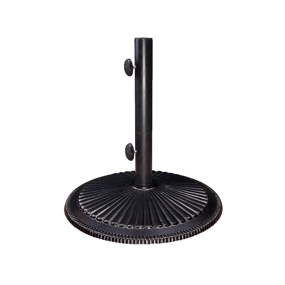 black round cast iron patio umbrella holder Classic Umbrella Base, Black