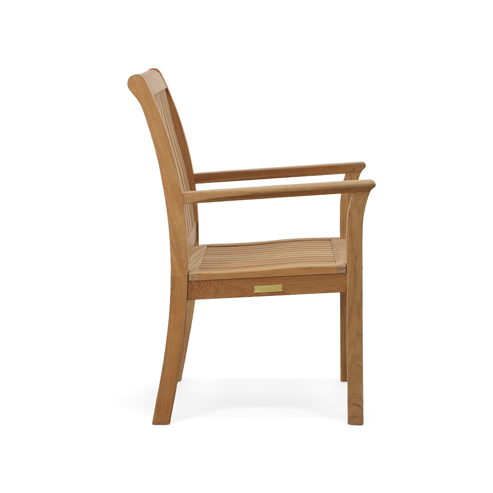 CHELSEA TEAK DINING ARM CHAIR