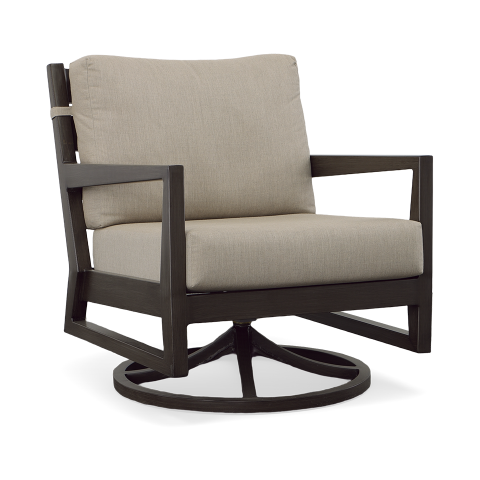 LUCIA SWIVEL LOUNGE CHAIR, ASH GREY