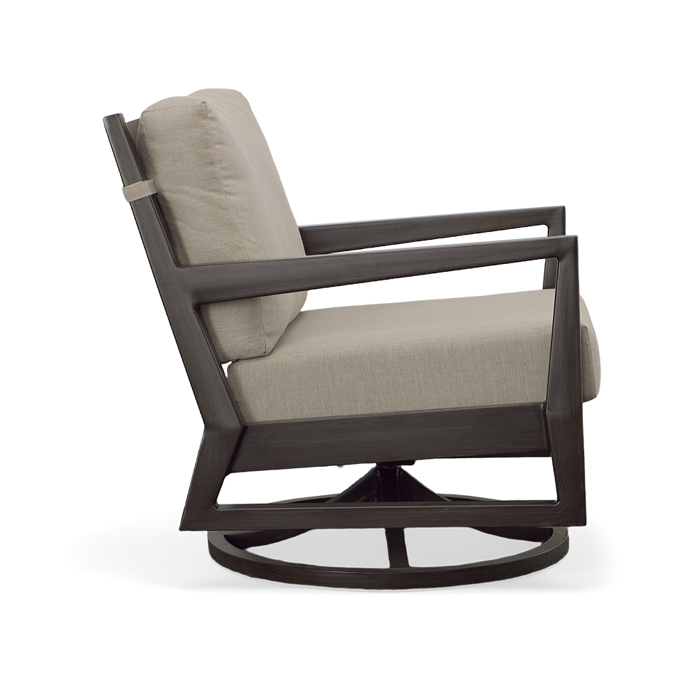 LUCIA SWIVEL LOUNGE CHAIR, ASH GREY