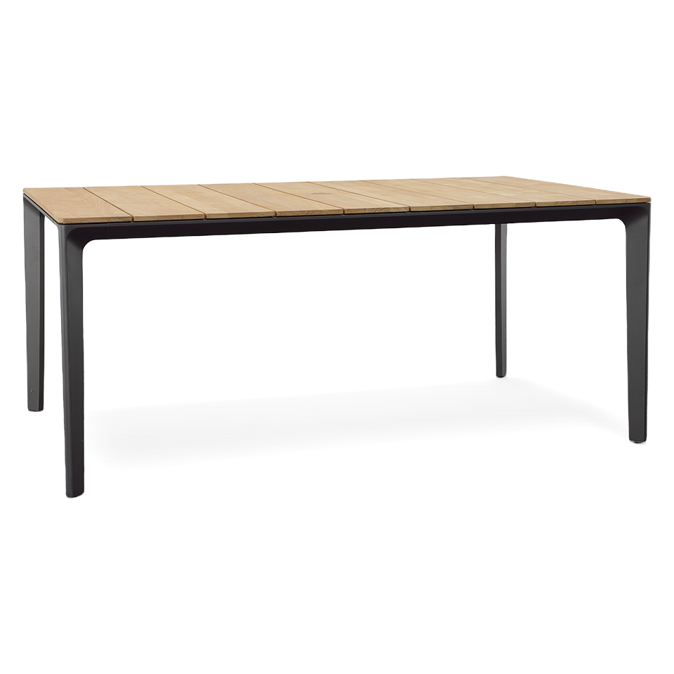 CARVER 67" RECTANGULAR DINING TABLE, TEAK TOP