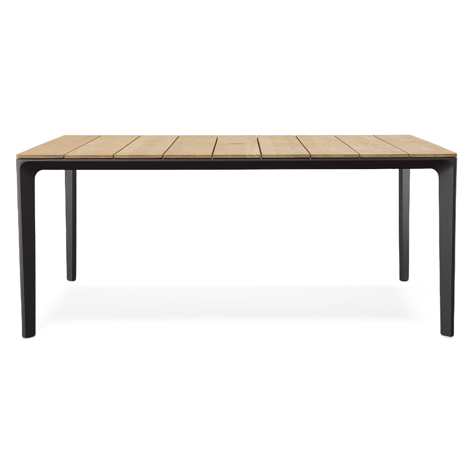 CARVER 67" RECTANGULAR DINING TABLE, TEAK TOP