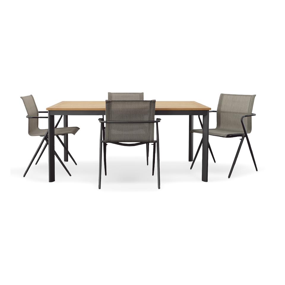 METZ 63" DINING TABLE, TEAK