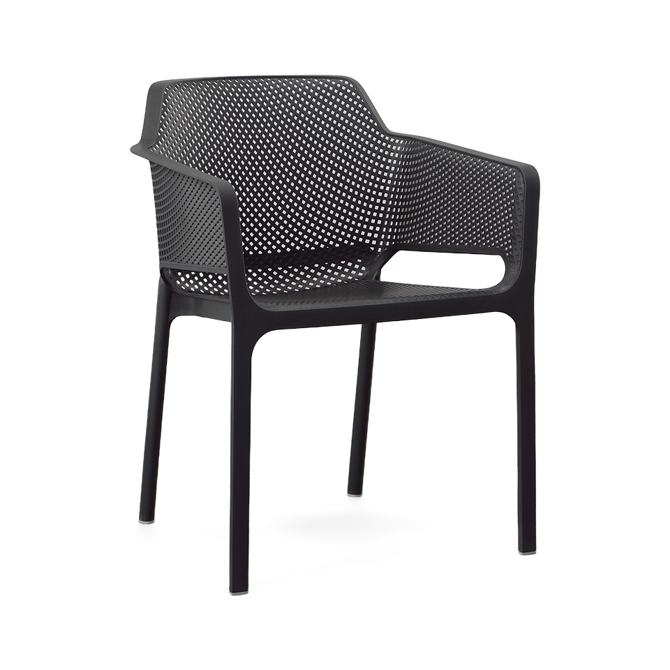 NET STACKING ARM CHAIR, ANTHRACITE