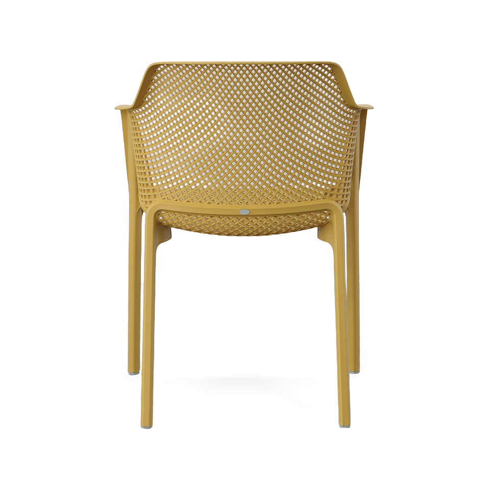 NET STACKING ARM CHAIR, SENAPE