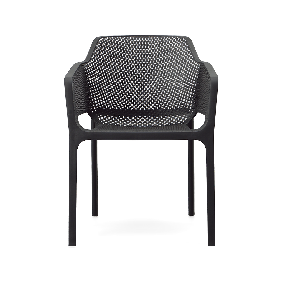 NET STACKING ARM CHAIR, ANTHRACITE