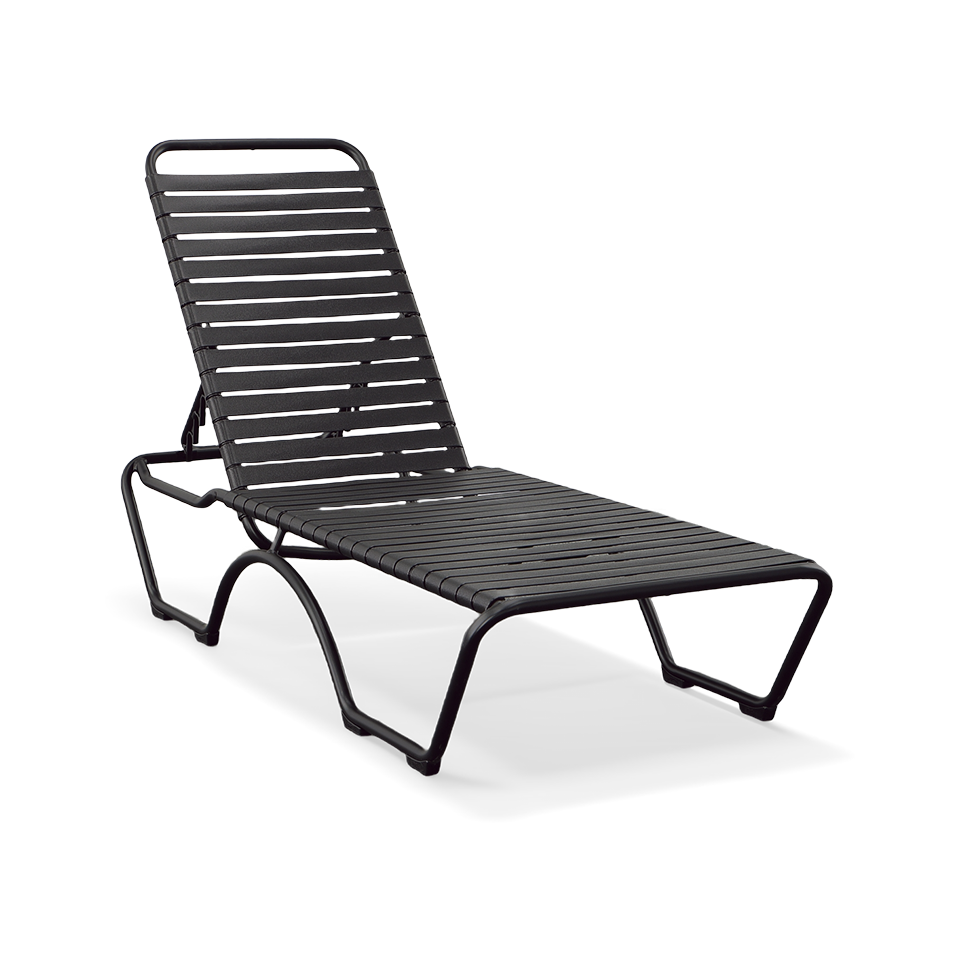 KAHANA STRAP CHAISE LOUNGE, OBSIDIAN