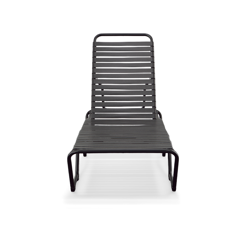 KAHANA STRAP CHAISE LOUNGE, OBSIDIAN