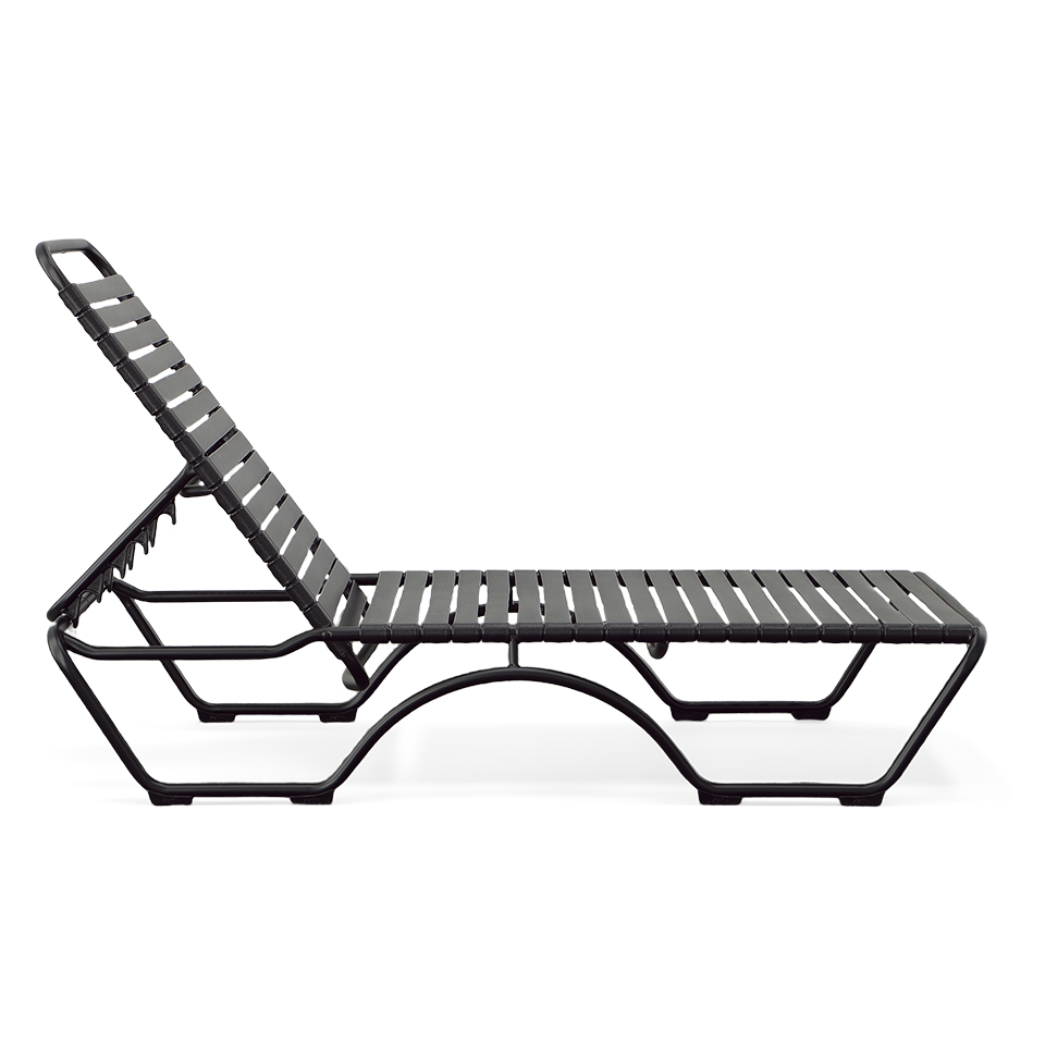 KAHANA STRAP CHAISE LOUNGE, OBSIDIAN