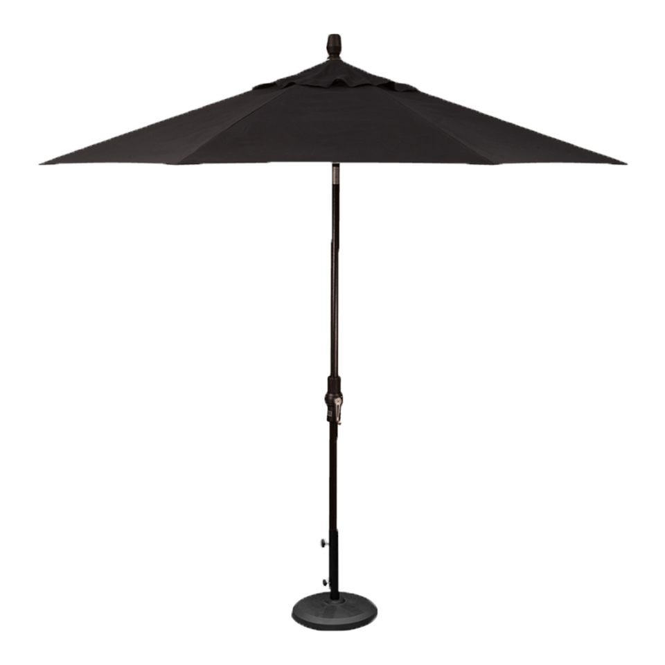 9 ft black patio umbrella AreShark for Outdoor, Outdoor Table Umbrella with Push Button Tilt and Crank, Outdoor Patio Umbrellas with 8 Sturdy Ribs for Market, Garden, Pool (Black) : Patio dyed polyester 9' MARKET UMBRELLA, BLACK