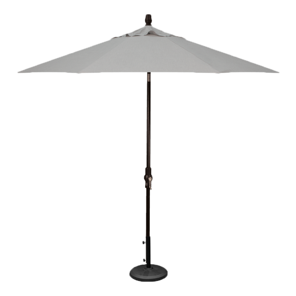 9' STARLUX MARKET UMBRELLA, CAST SILVER