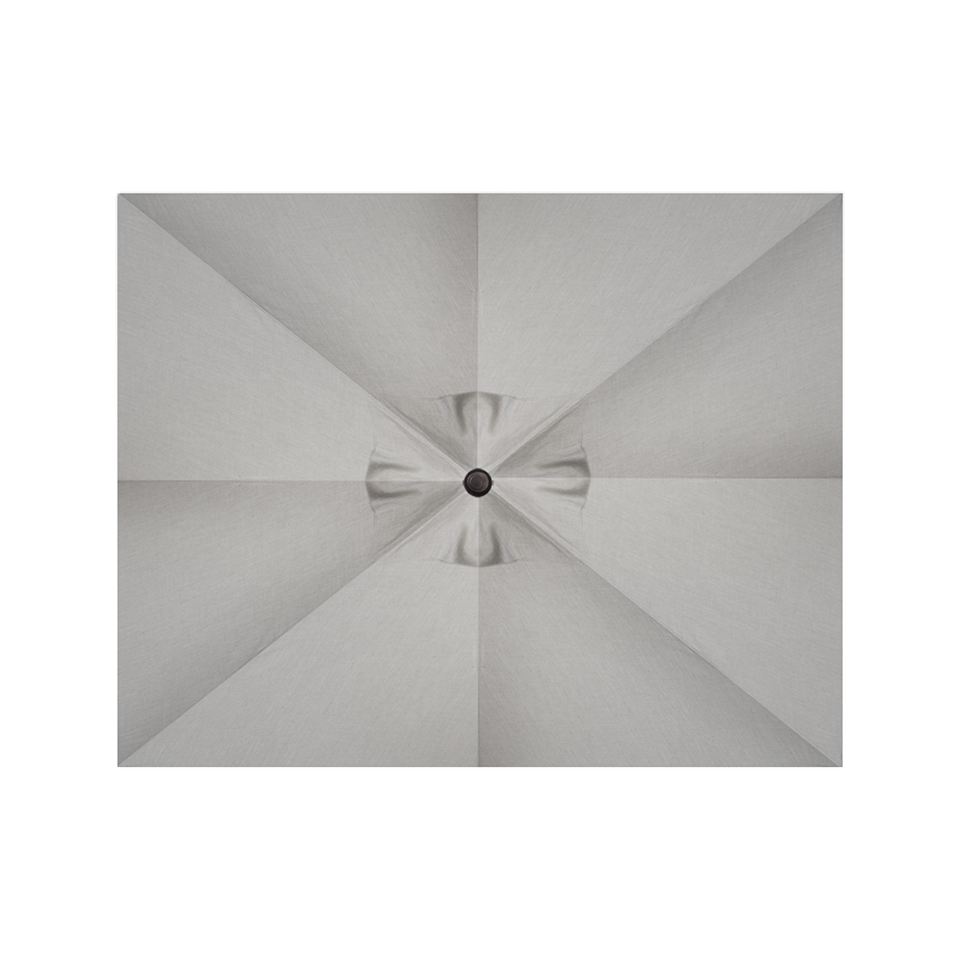 8' x 10' RECTANGLE MARKET UMBRELLA, CAST SILVER