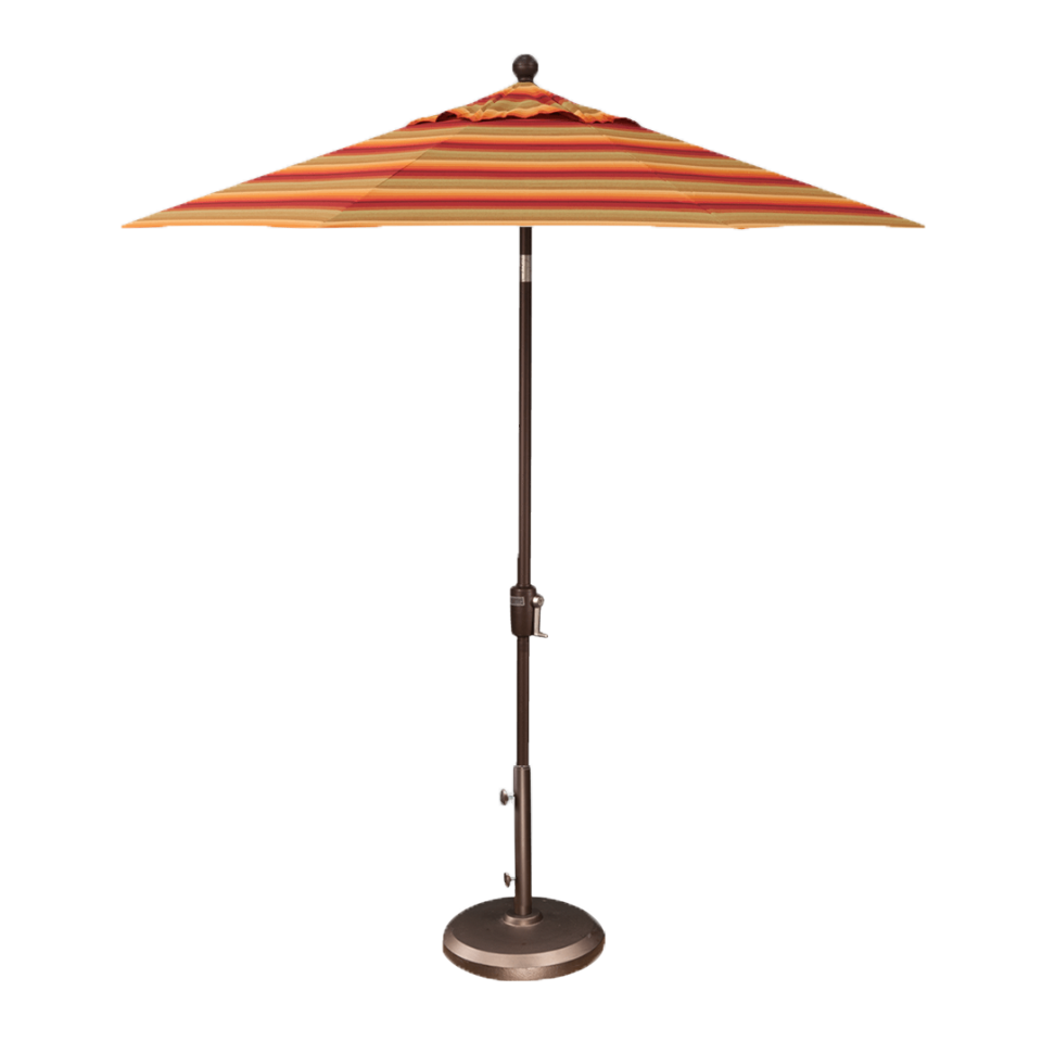 7.5 ft striped patio umbrella 7.5' Market Umbrella, Astoria Sunset Stripe