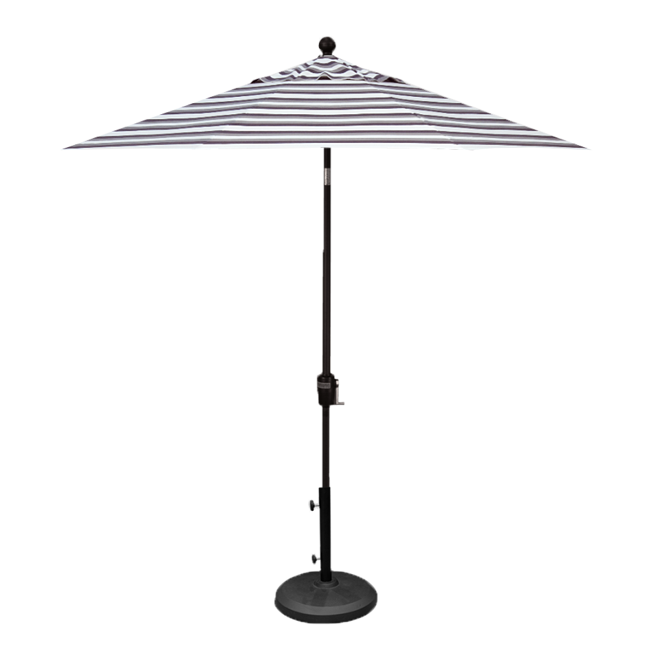 7.5 ft striped patio umbrella 7.5' Market Umbrella, Richmond Stone Stripe