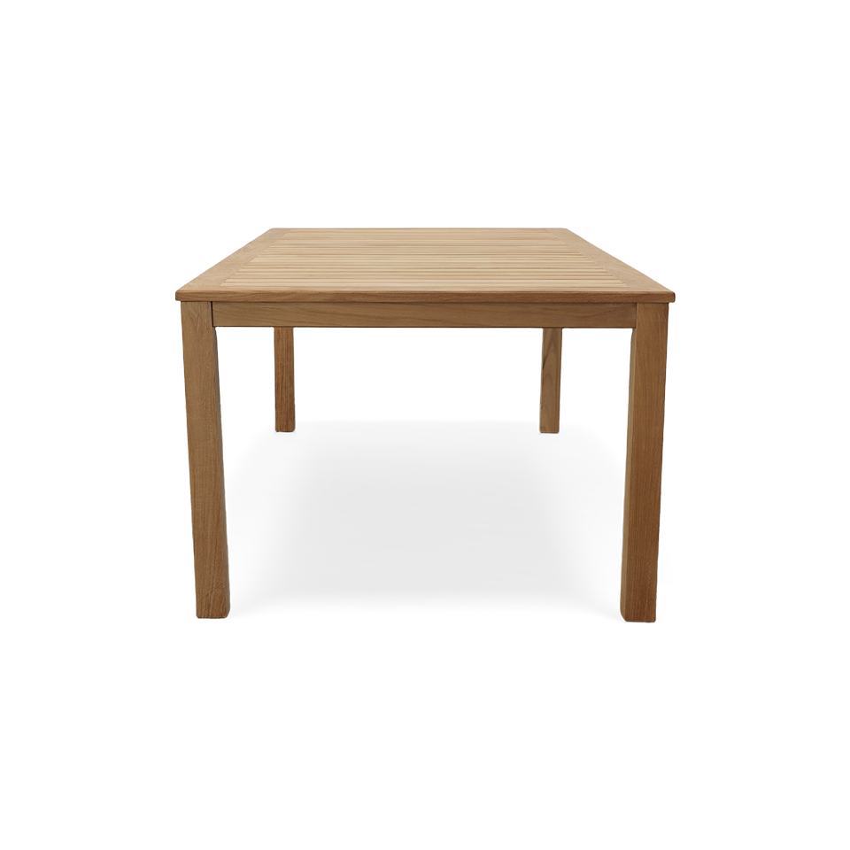 WAINSCOTT 85" TEAK DINING TABLE