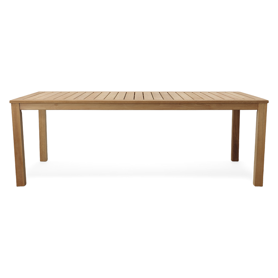 WAINSCOTT 85" TEAK DINING TABLE