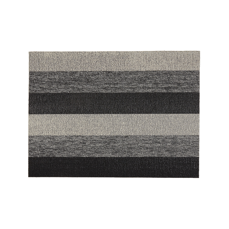 MARBLED STRIPE SHAG UTILITY MAT, SALT & PEPPER