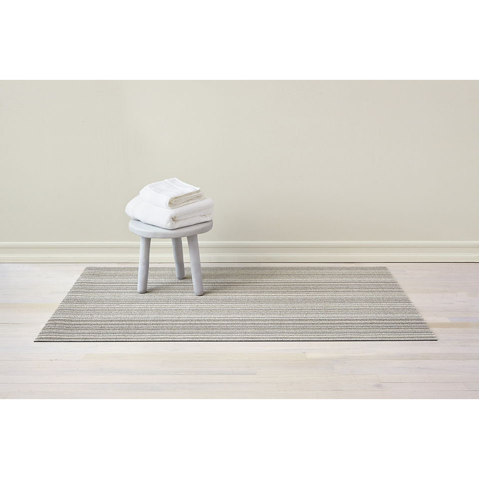 SKINNY STRIPE SHAG UTILITY MAT, BIRCH