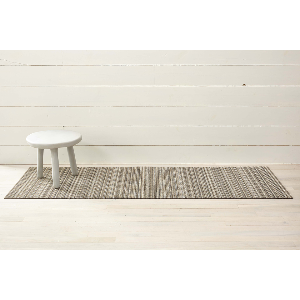 SKINNY STRIPE SHAG RUNNER, BIRCH