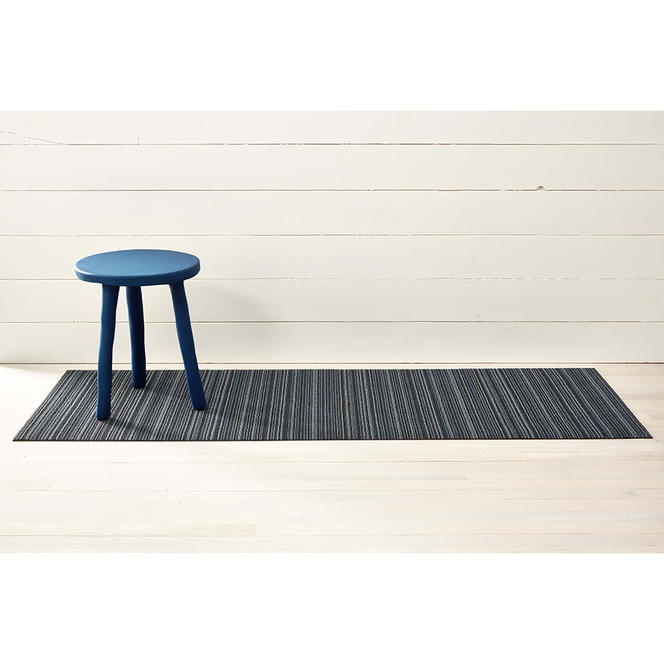 SKINNY STRIPE SHAG RUNNER, BLUE