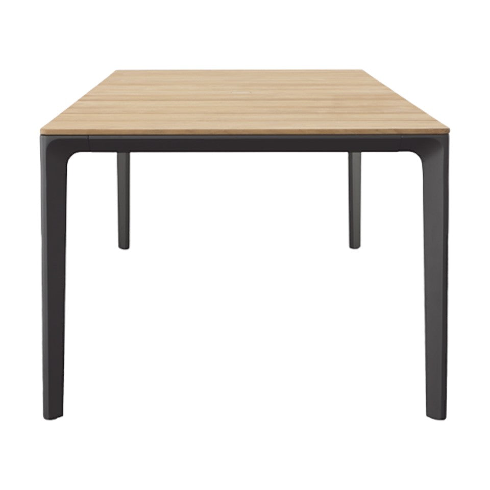 CARVER 86.5" RECTANGULAR DINING TABLE, TEAK TOP