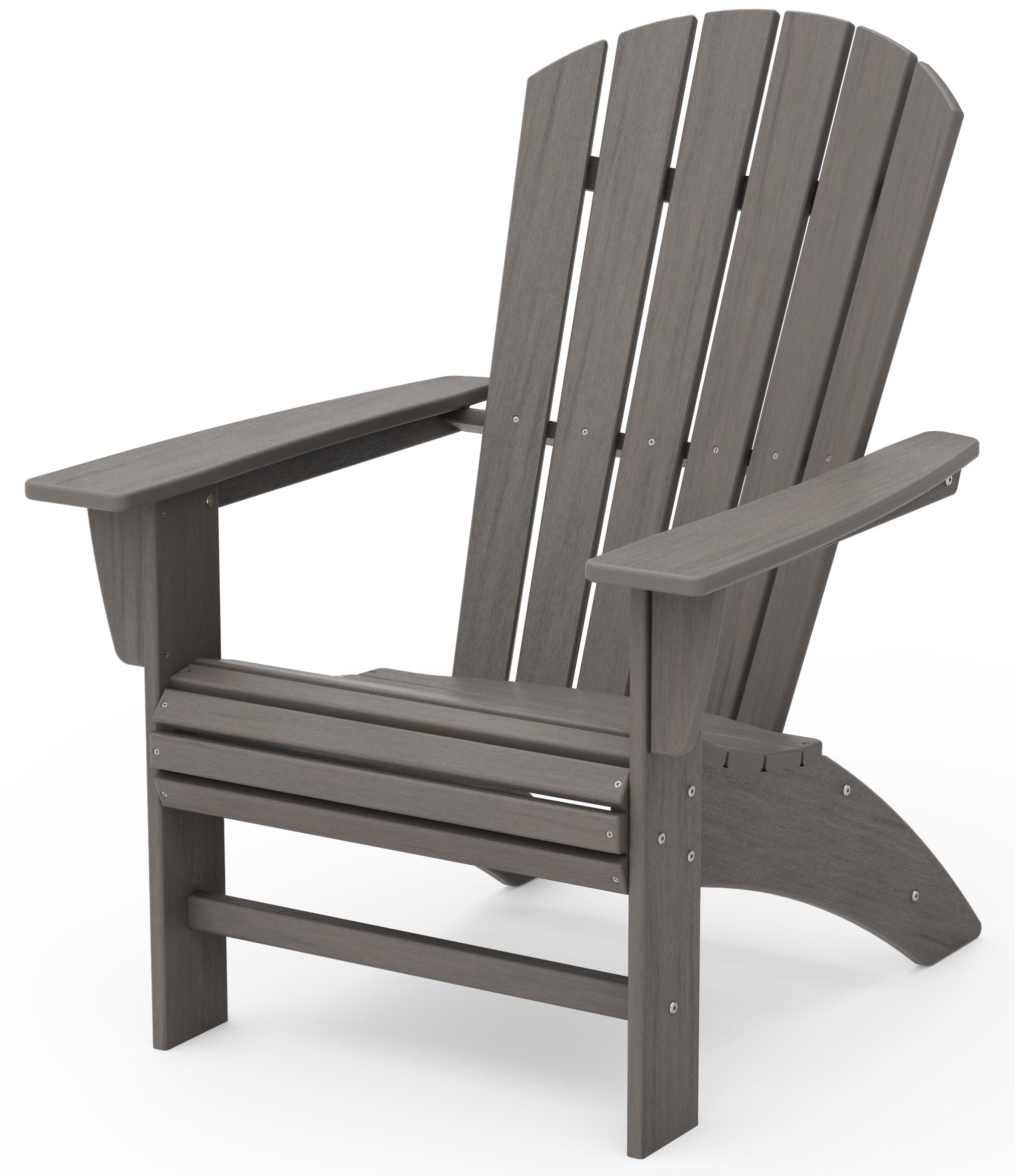 NAUTICAL CURVEBACK ADIRONDACK CHAIR, DRIFTWOOD