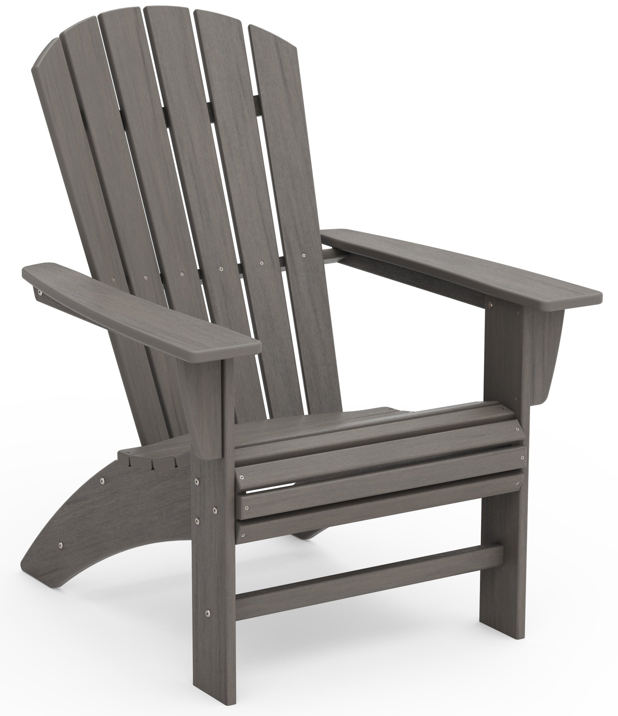 NAUTICAL CURVEBACK ADIRONDACK CHAIR, DRIFTWOOD