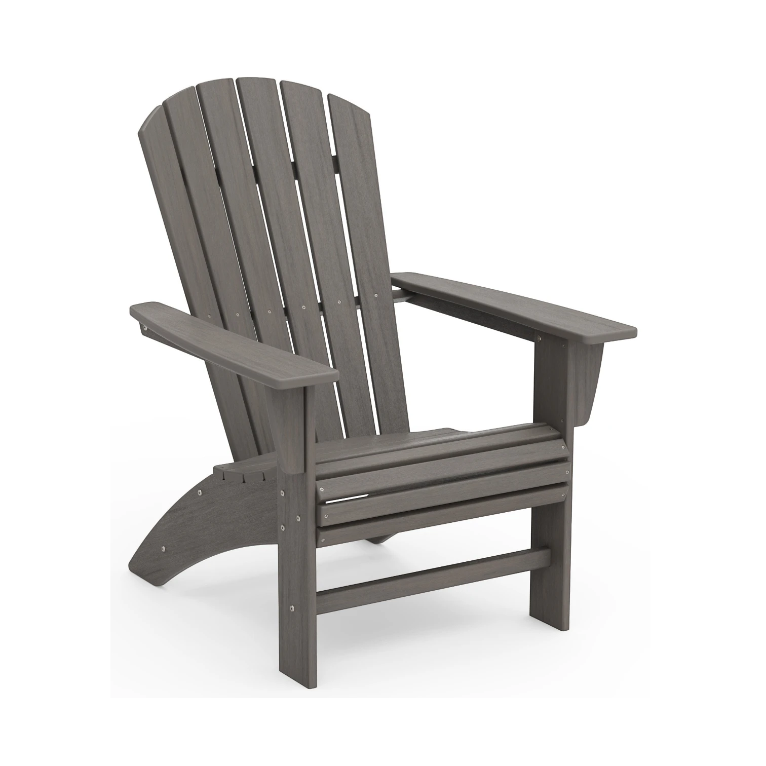 NAUTICAL CURVEBACK ADIRONDACK CHAIR, DRIFTWOOD