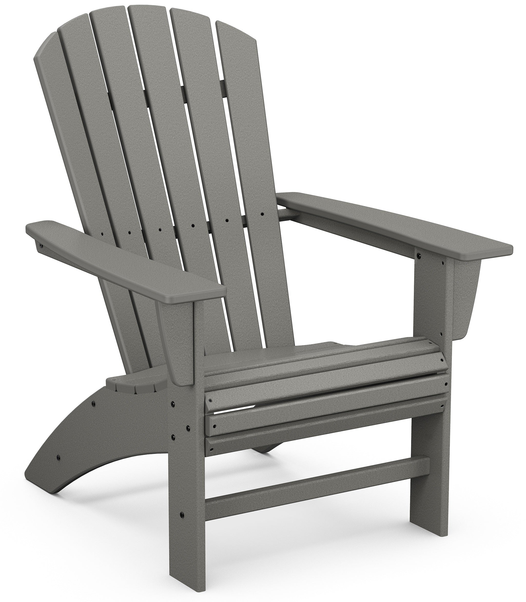 NAUTICAL CURVEBACK ADIRONDACK CHAIR, SLATE GREY
