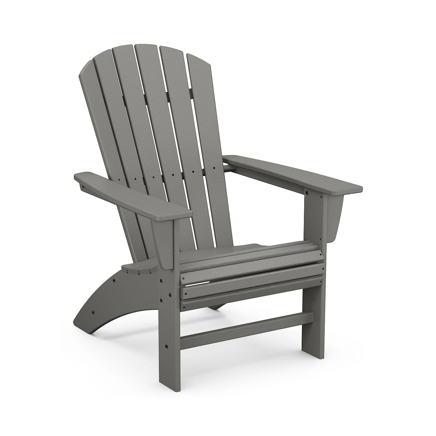 NAUTICAL CURVEBACK ADIRONDACK CHAIR, SLATE GREY