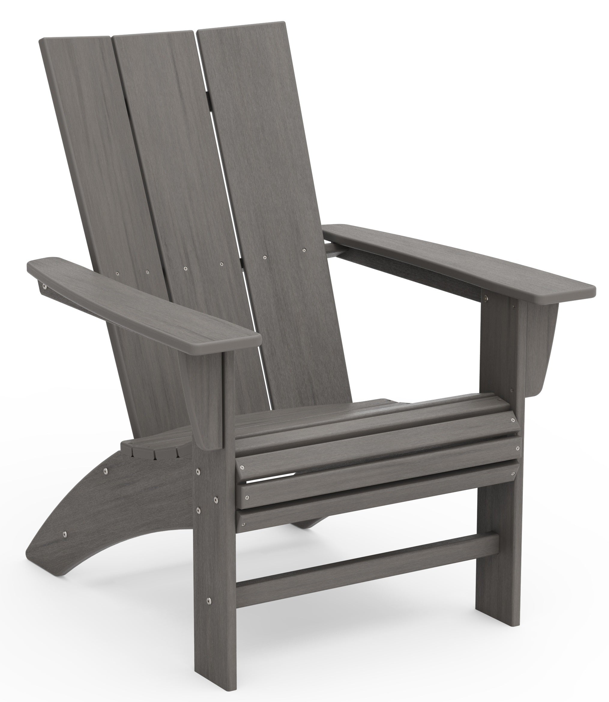 MODERN CURVEBACK ADIRONDACK CHAIR, DRIFTWOOD