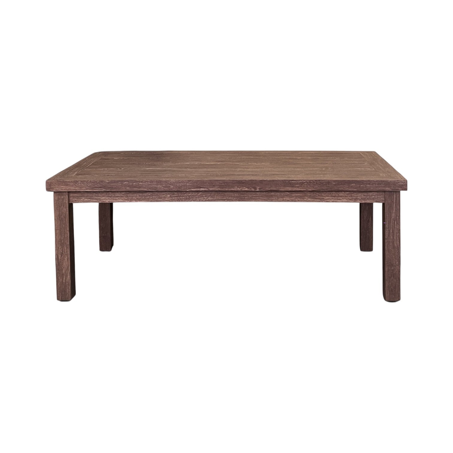 EDGE RECTANGLE COFFEE TABLE, RUSTIC TEAK
