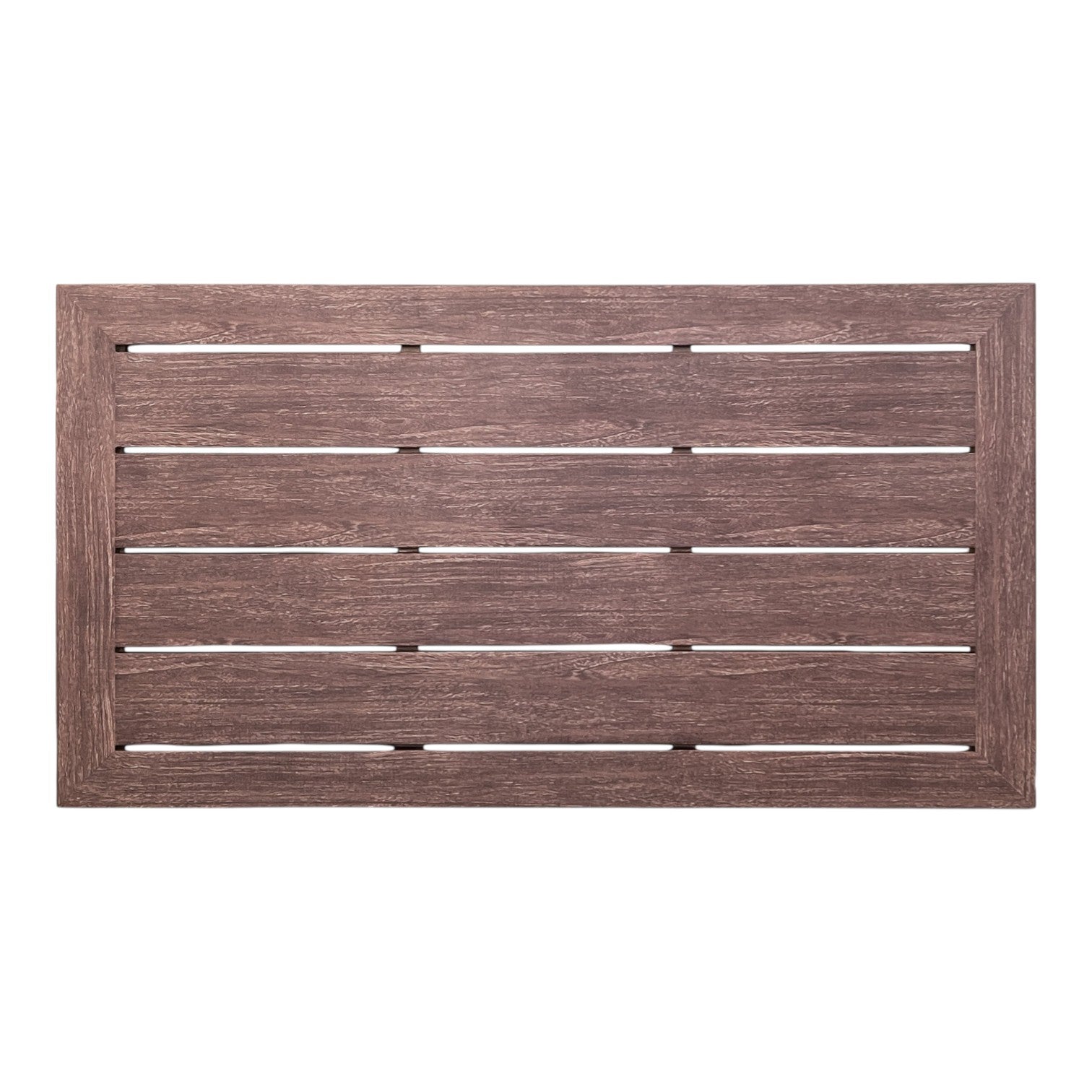 EDGE RECTANGLE COFFEE TABLE, RUSTIC TEAK
