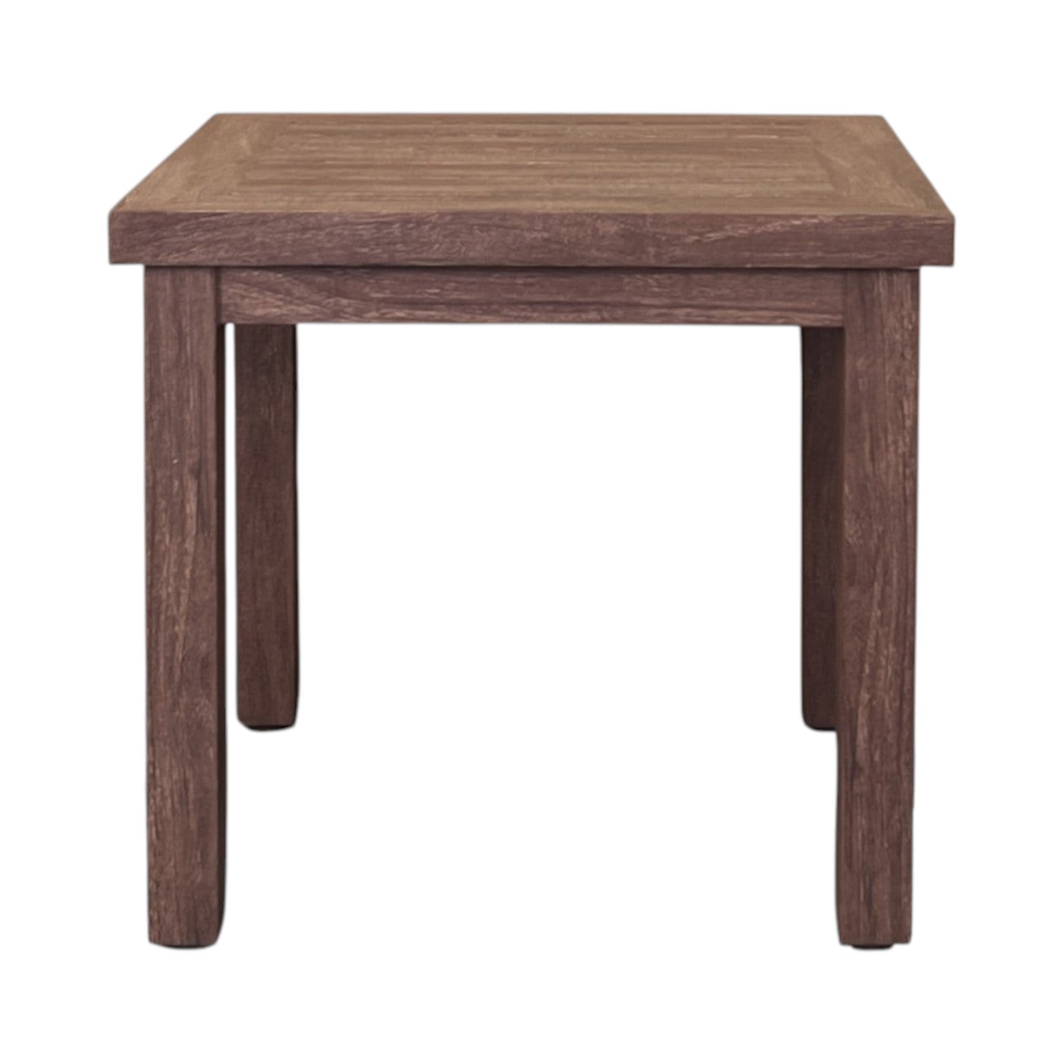 EDGE SQUARE SIDE TABLE, RUSTIC TEAK