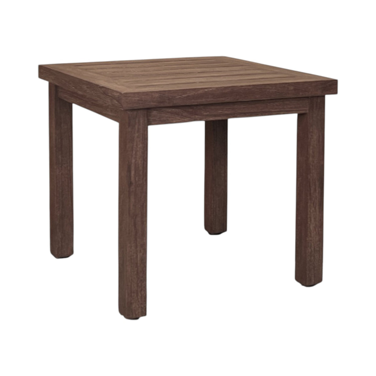 EDGE SQUARE SIDE TABLE, RUSTIC TEAK