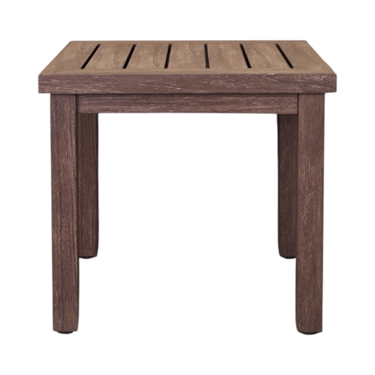 EDGE SQUARE SIDE TABLE, RUSTIC TEAK