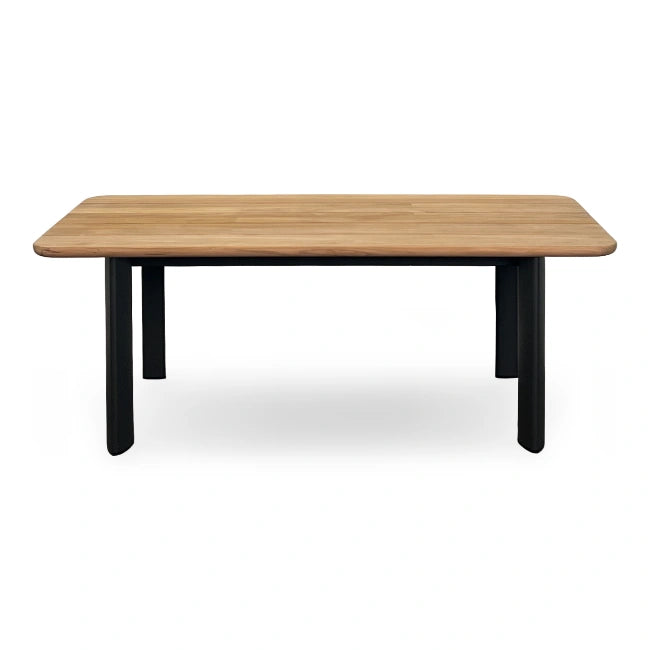 ENZO SMALL RECT. COFFEE TABLE, TEAK TOP