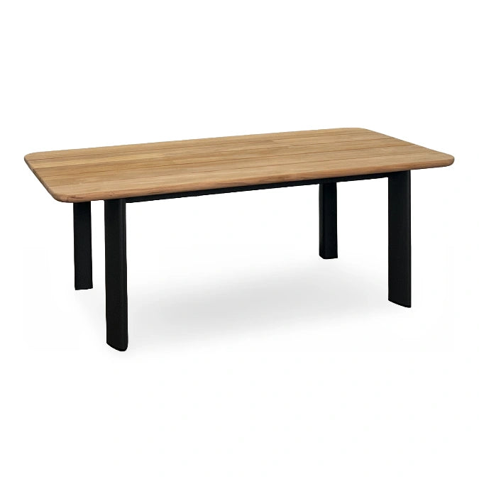 ENZO SMALL RECT. COFFEE TABLE, TEAK TOP