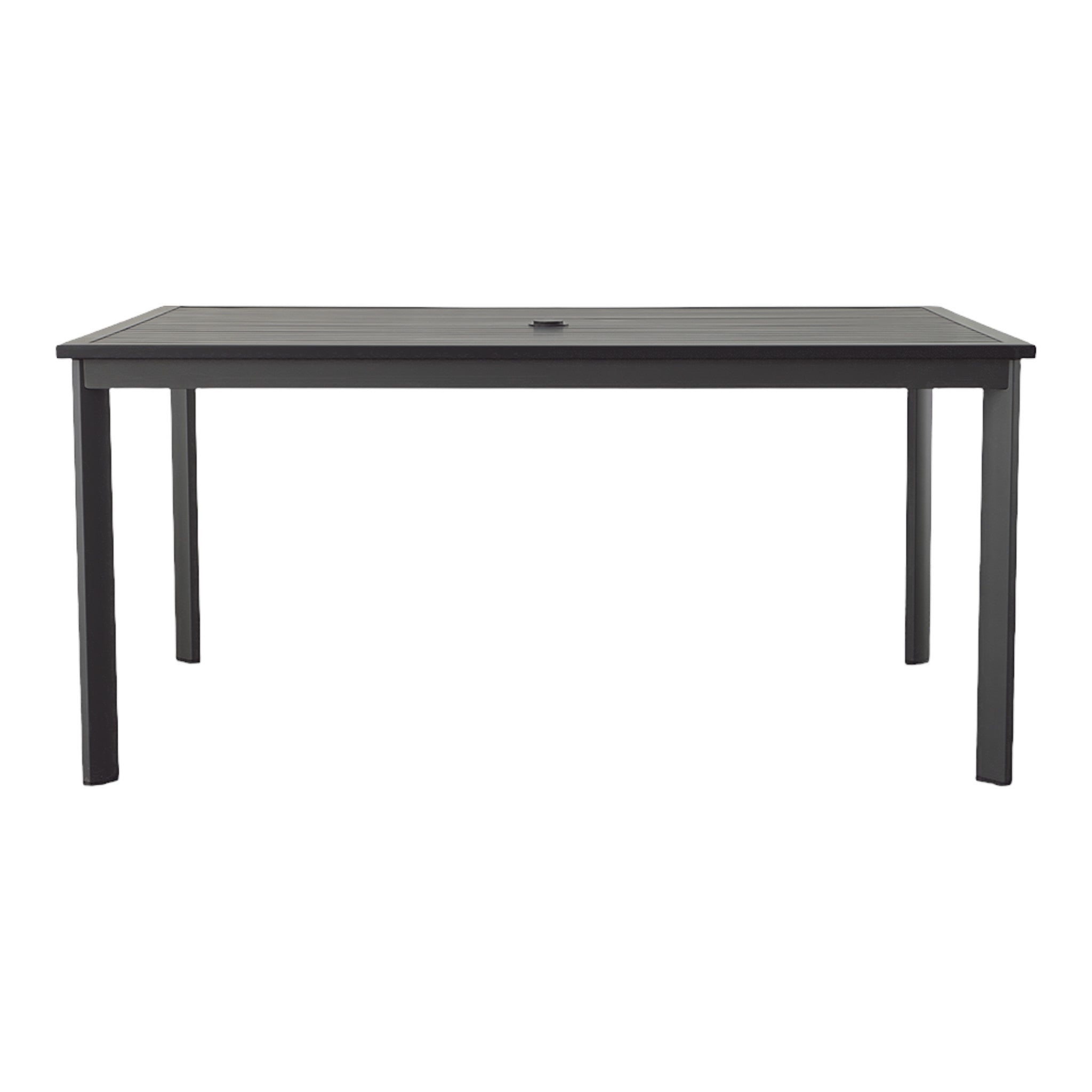 METZ 63" DINING TABLE, ALUMINUM TOP