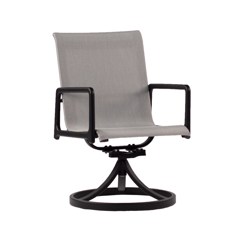 CEDAR SLING DINING SWIVEL ROCKER, RAVEN