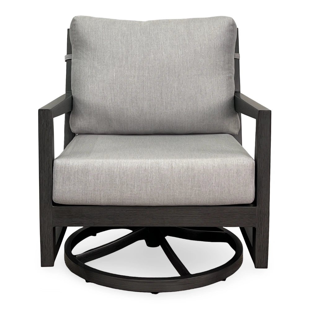 LUCIA SWIVEL ROCKER LOUNGE CHAIR, OPAL GREY